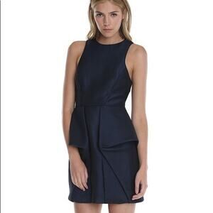 Tibi Simona Black Jaquard Dress Size 6